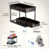 Space Saving 2 tier Pull Out. Black