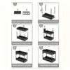 Space Saving 2 tier Pull Out. Black