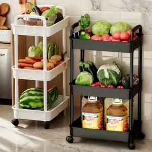 Multi - Layer Plastic Storage Black