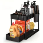 Space Saving 2 tier Pull Out. Black