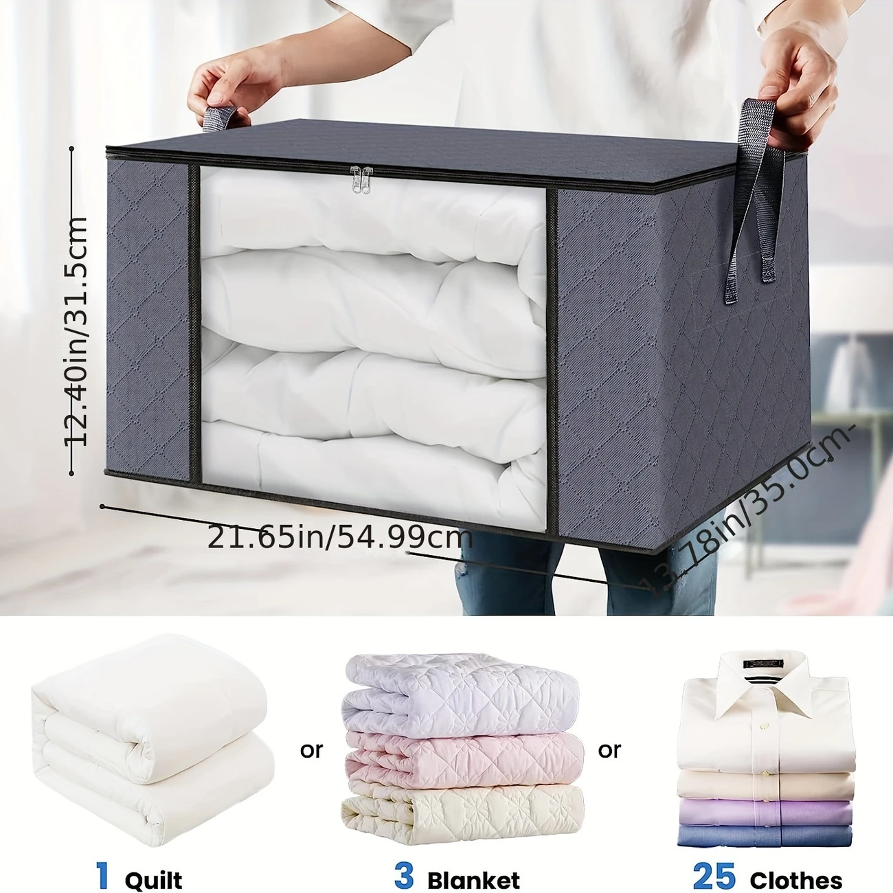 3 Pcs Large Cap Storage Collapsible.