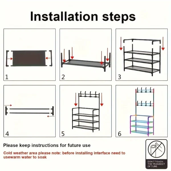 Wall Mounted Coat Rack -White