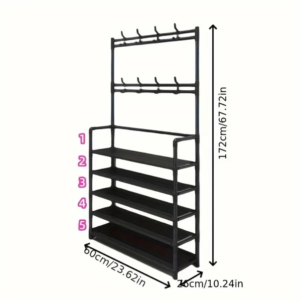 Wall Mounted Coat Rack -White