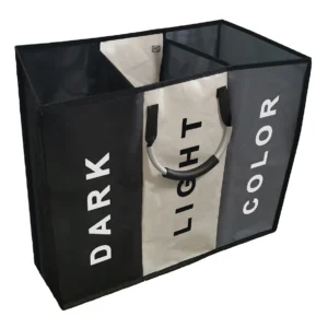 Portable Laundry Basket 3 Compartments