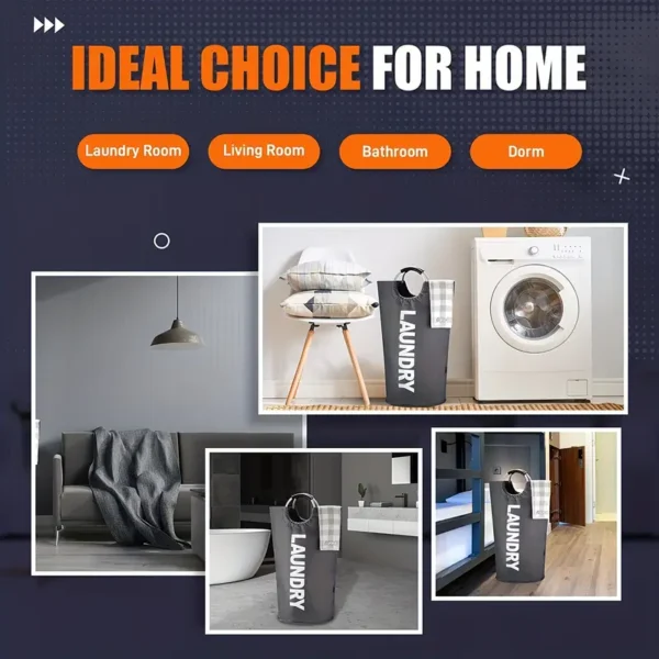 Large Laundry Basket 82 Lt. Dark Gray