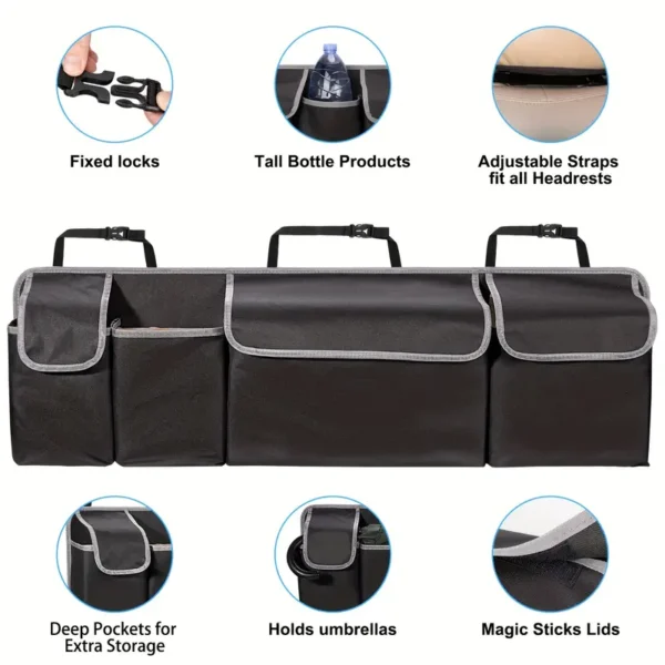 Large-Capacity Storage Trunk Organizer.