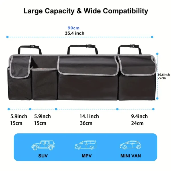 Large-Capacity Storage Trunk Organizer.