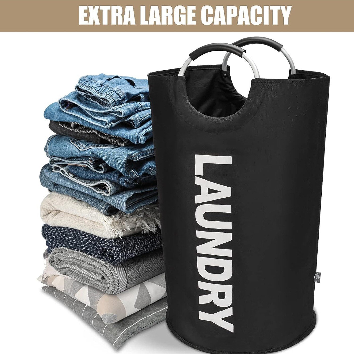Large Laundry Basket With Soft Handle