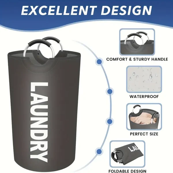 Large Laundry Basket 82 Lt. Dark Gray