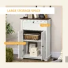 Farmhouse Sideboard Storage Cabinet with Doors and Drawer for Kitchen, Living room, 23.6" x 11.8" x 34.4", White