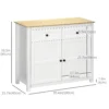 Sideboard, Modern Kitchen Storage Cabinet with Drawers and Adjustable Shelf, for Living Room and Entryway, White