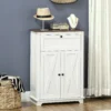 Farmhouse Sideboard Storage Cabinet with Doors and Drawer for Kitchen, Living room, 23.6" x 11.8" x 34.4", White